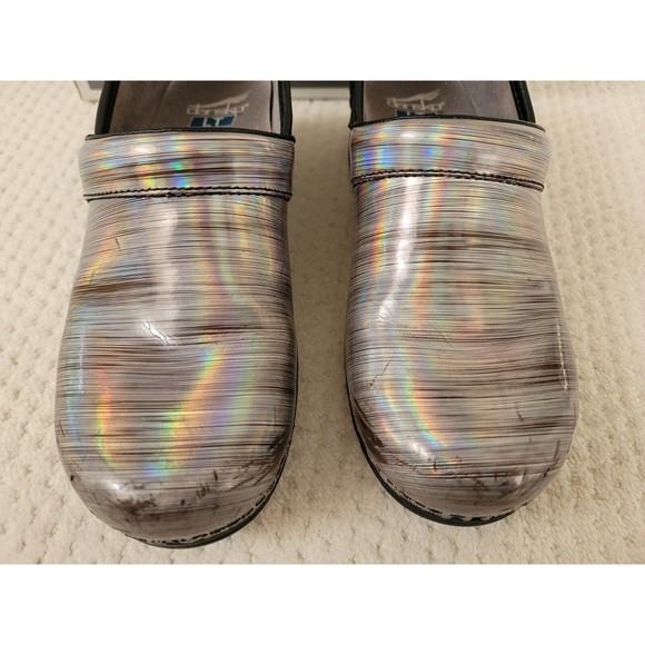 DANSKO LT Pro Prism Metallic Patent Leather Nursing Clog Shoe  39 - Picture 8 of 9